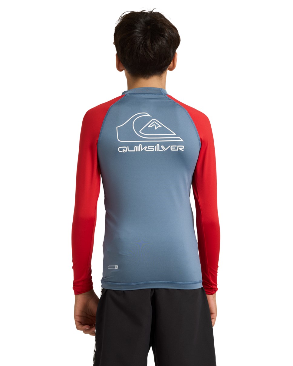 Boys 8-16 On Tour Long Sleeve Rash Vest-Red