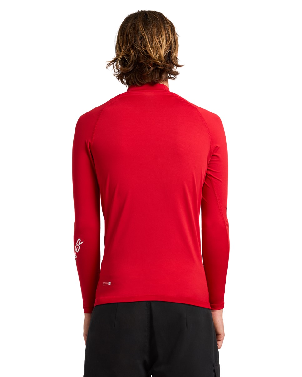 Mens All Time Long Sleeve Rash Vest-Red
