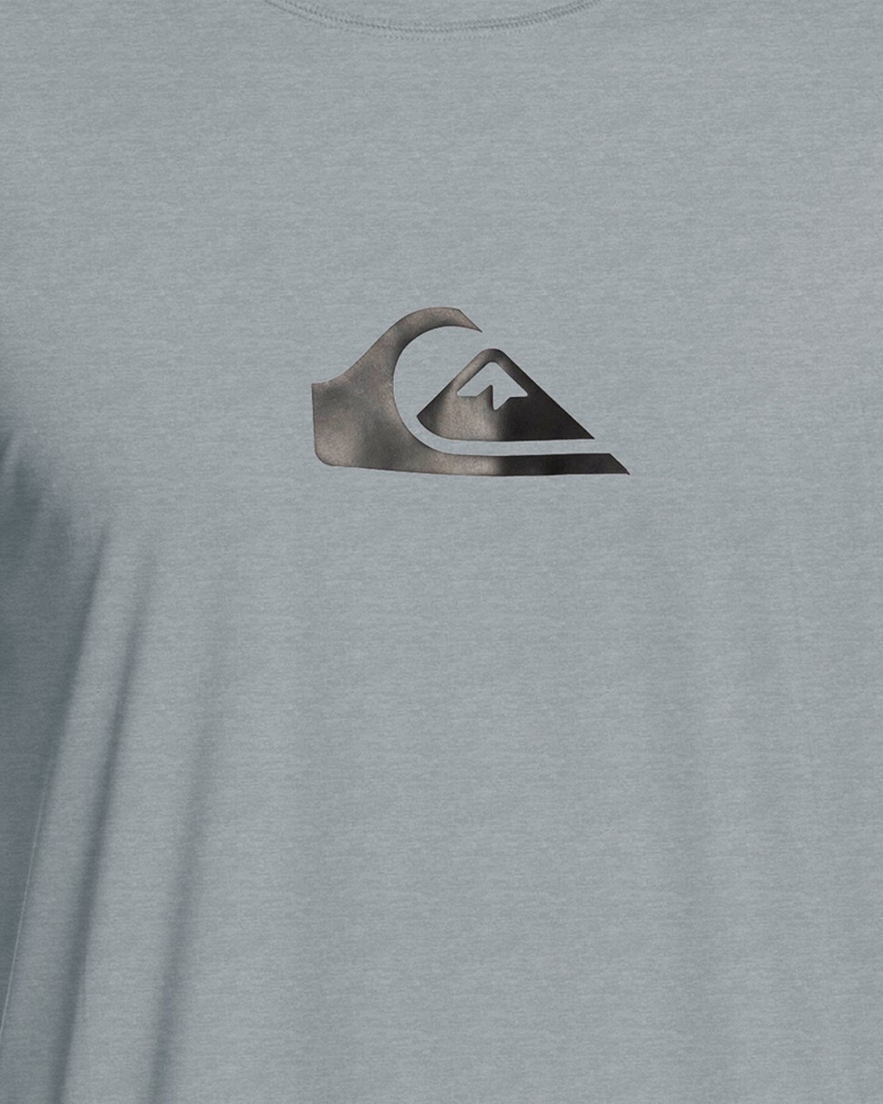Mens Solid Streak Long Sleeve-Grey