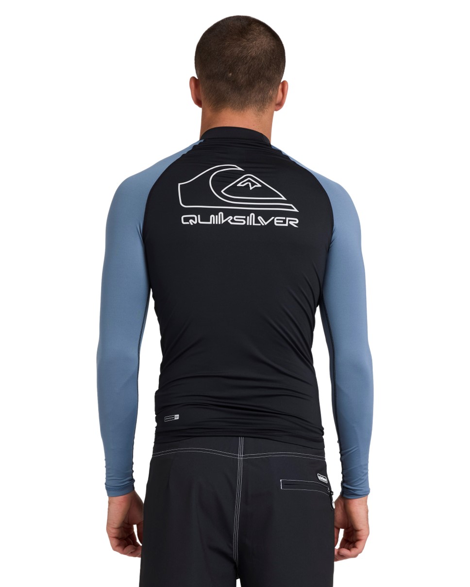 Mens On Tour Long Sleeve Rash Vest-Blue