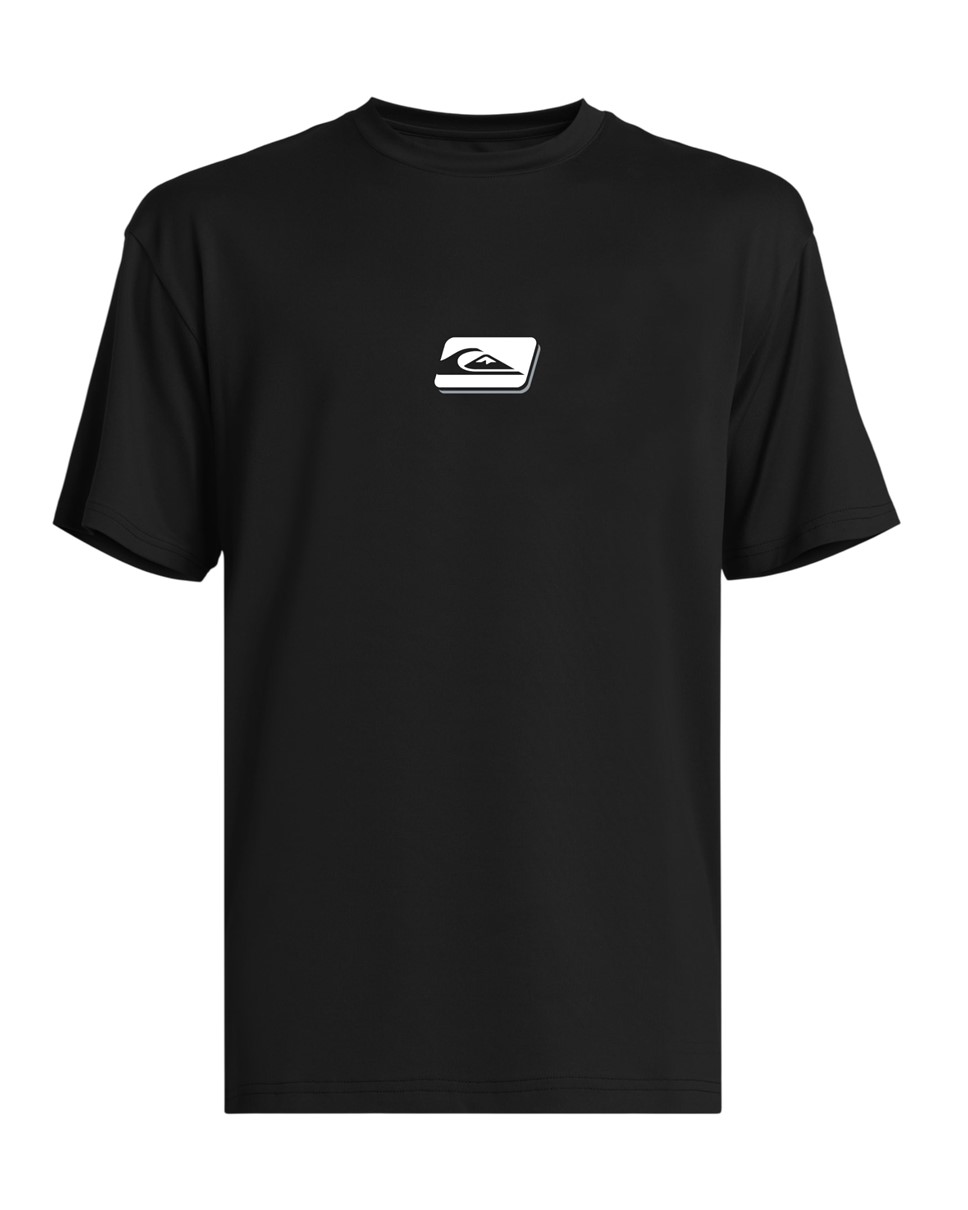 Mens Reflex Short Sleeve Surf Tee-Black