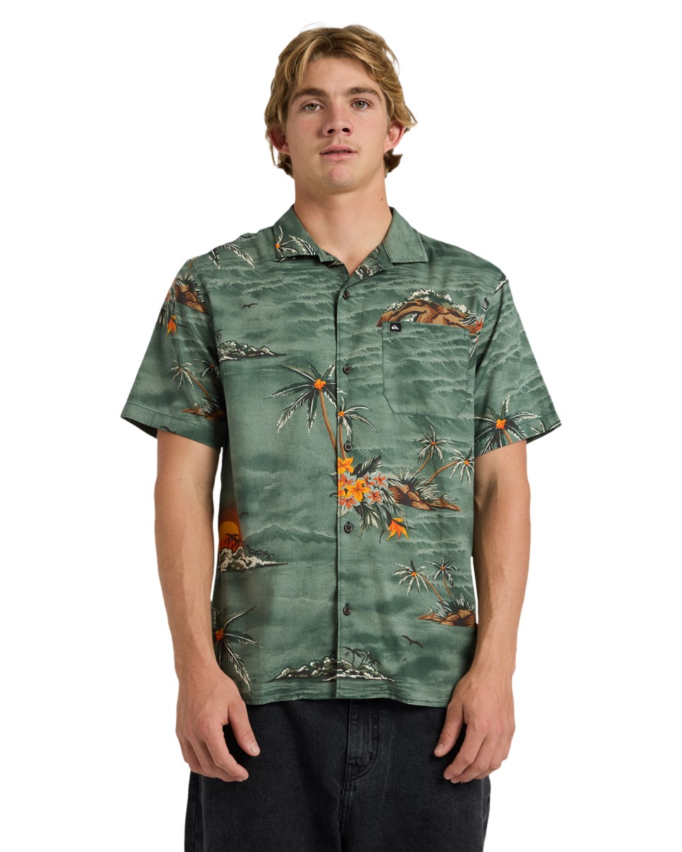 Mens Beach Club Casual Short Sleeve Shirt (GRT6)
