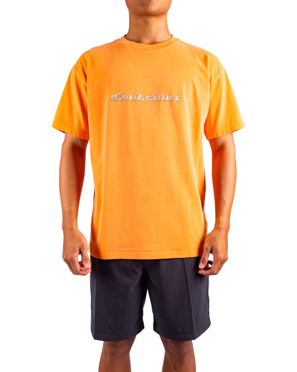 Mens Mer Chrome Oldenglish Short Sleeve T-Shirt-Orange