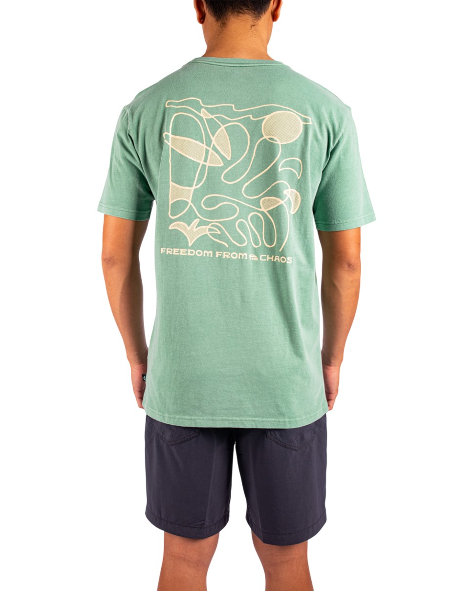 Mens Evo Abstract Chaos T-Shirt-Green