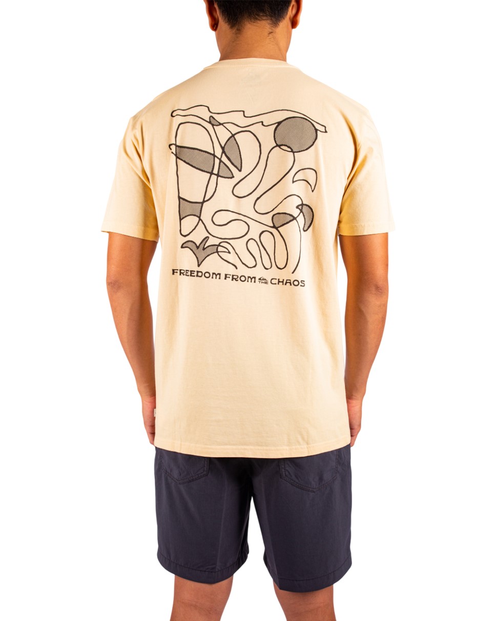 Mens Evo Abstract Chaos T-Shirt-Yellow