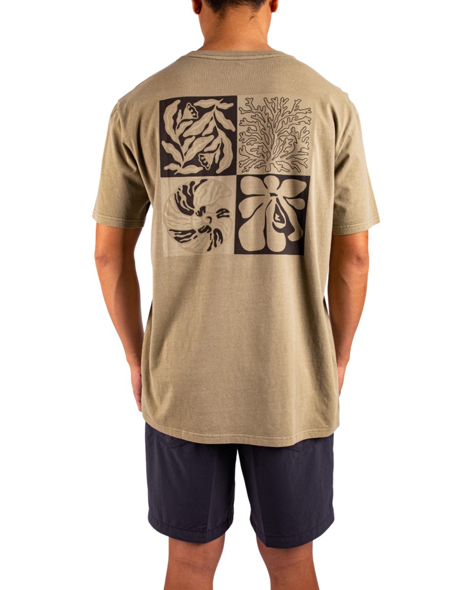 Mens Evo Interconnected Short Sleeve T-Shirt-Brown