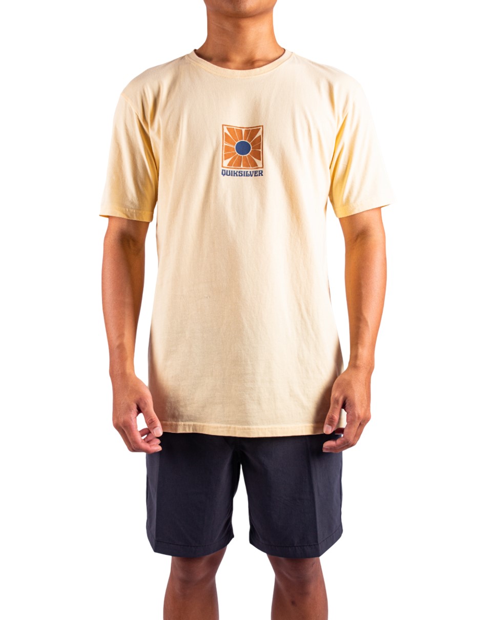 Mens Bloomy Short Sleeve T-Shirt-Yellow