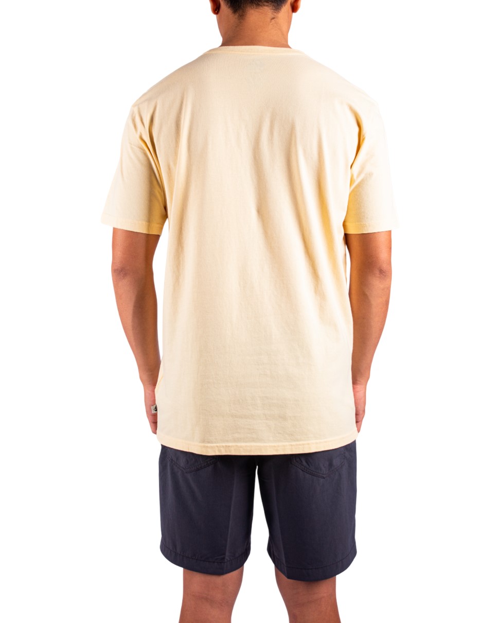 Mens Bloomy Short Sleeve T-Shirt-Yellow