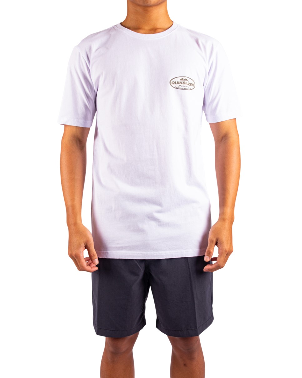 Mens Off Course Short Sleeve T-Shirt-White