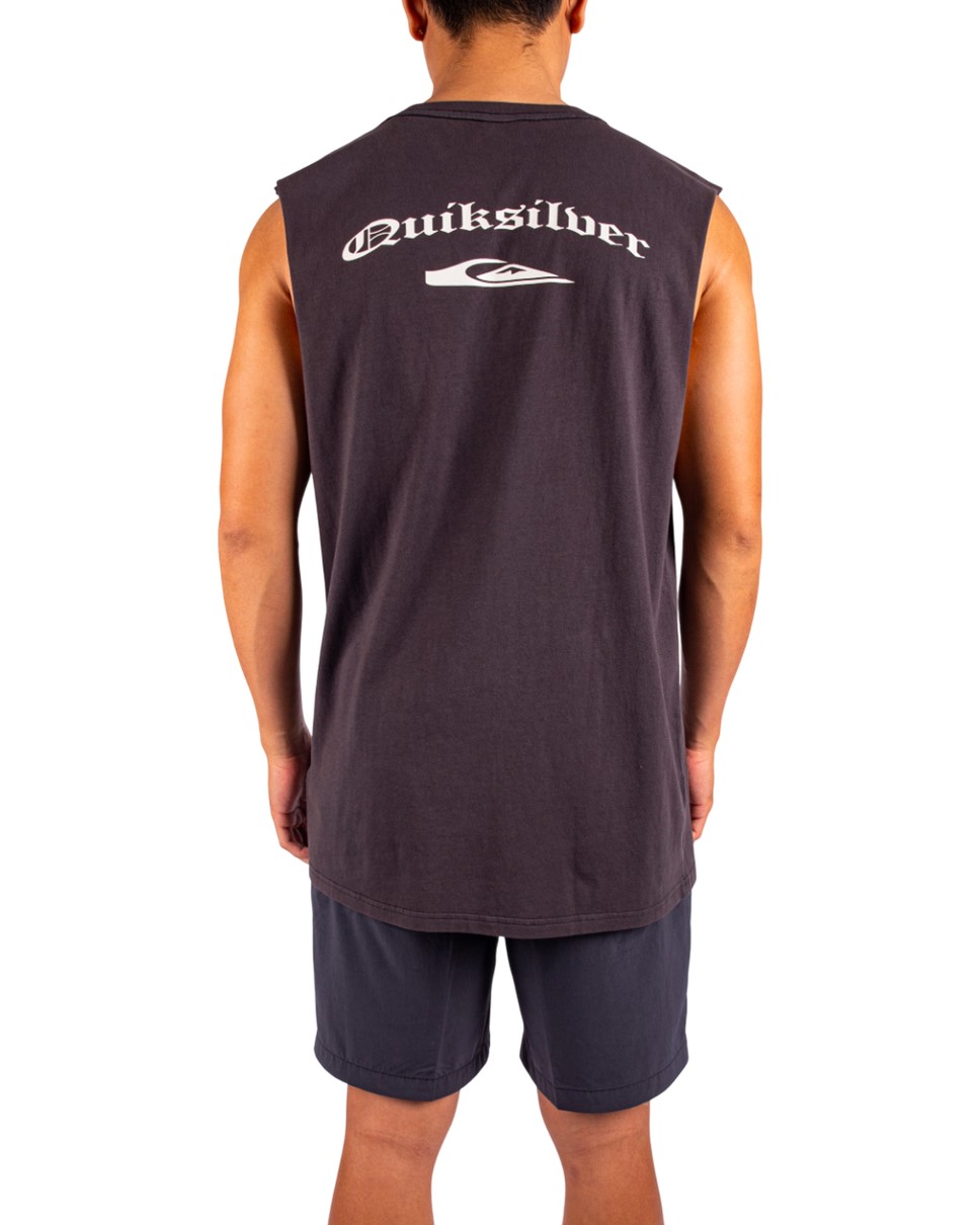 Mens Stretch Tribal Muscle Tank T-Shirt-Black