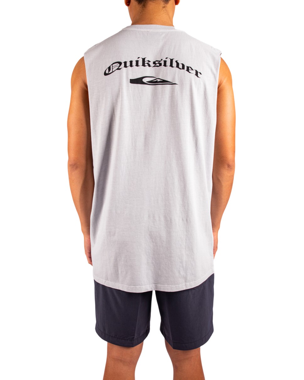 Mens Stretch Tribal Muscle Tank T-Shirt-Grey