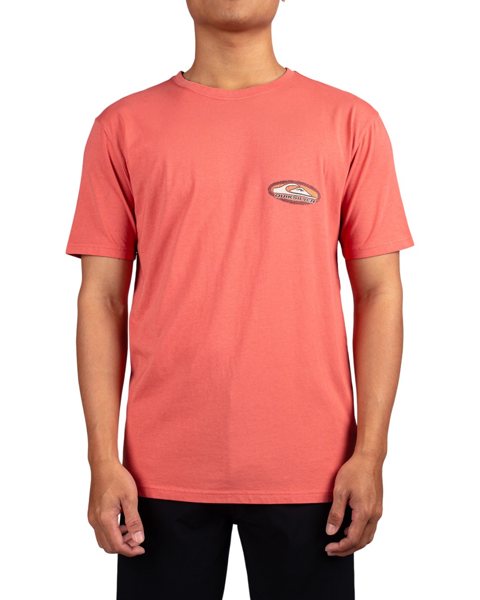 Mens Nature Border Short Sleeve T-Shirt-Pink