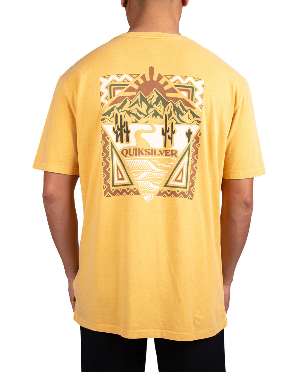 Mens Ocean Meets Desert Short Sleeve-Yellow