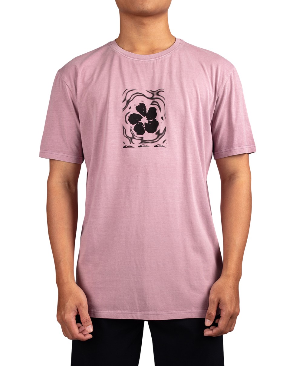 Mens Flower Haze Short Sleeve-Purple
