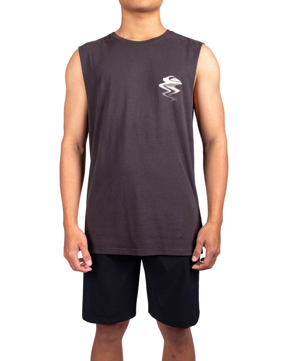 Mens Fading Away Muscle-Black