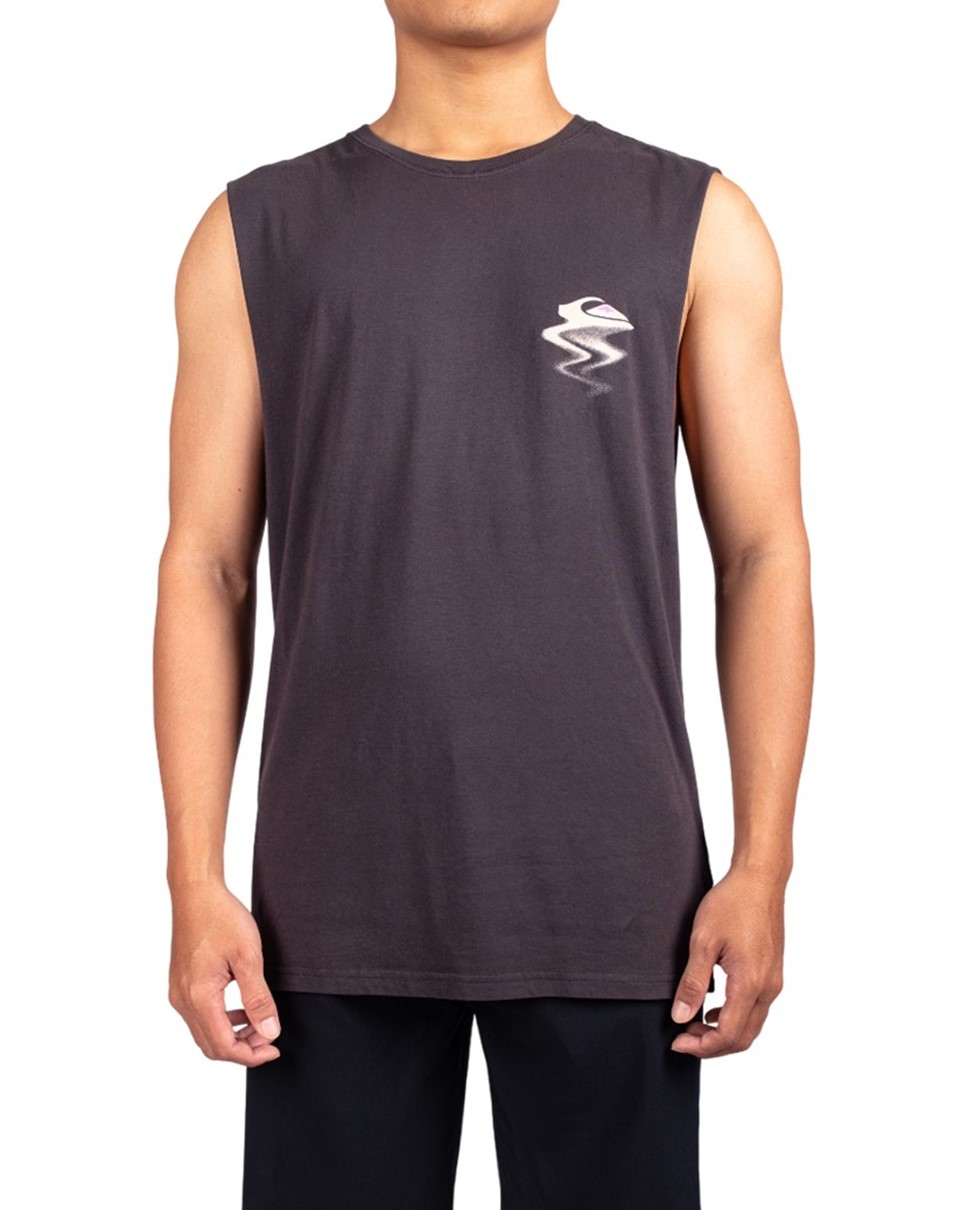 Mens Fading Away Muscle-Black