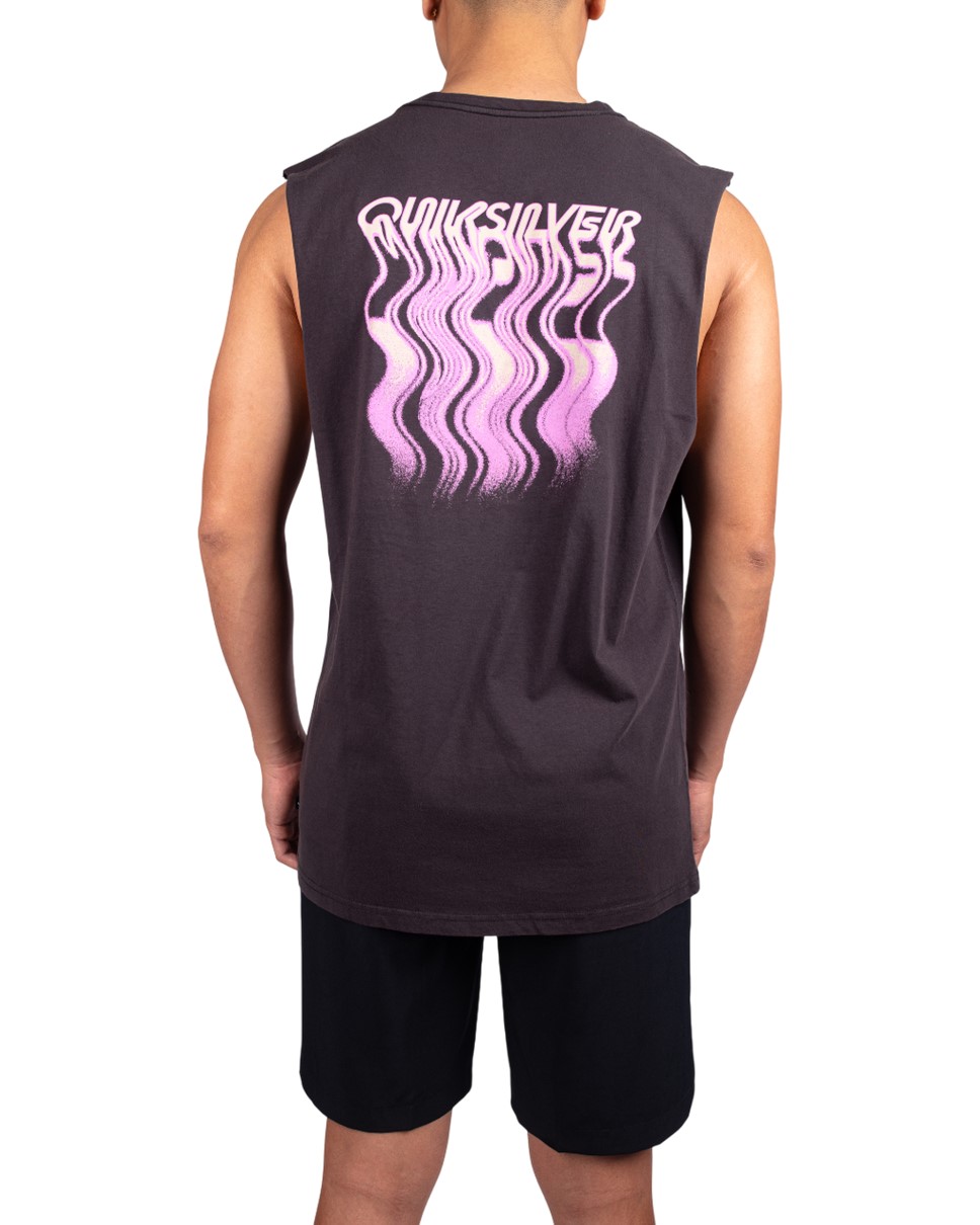 Mens Fading Away Muscle-Black