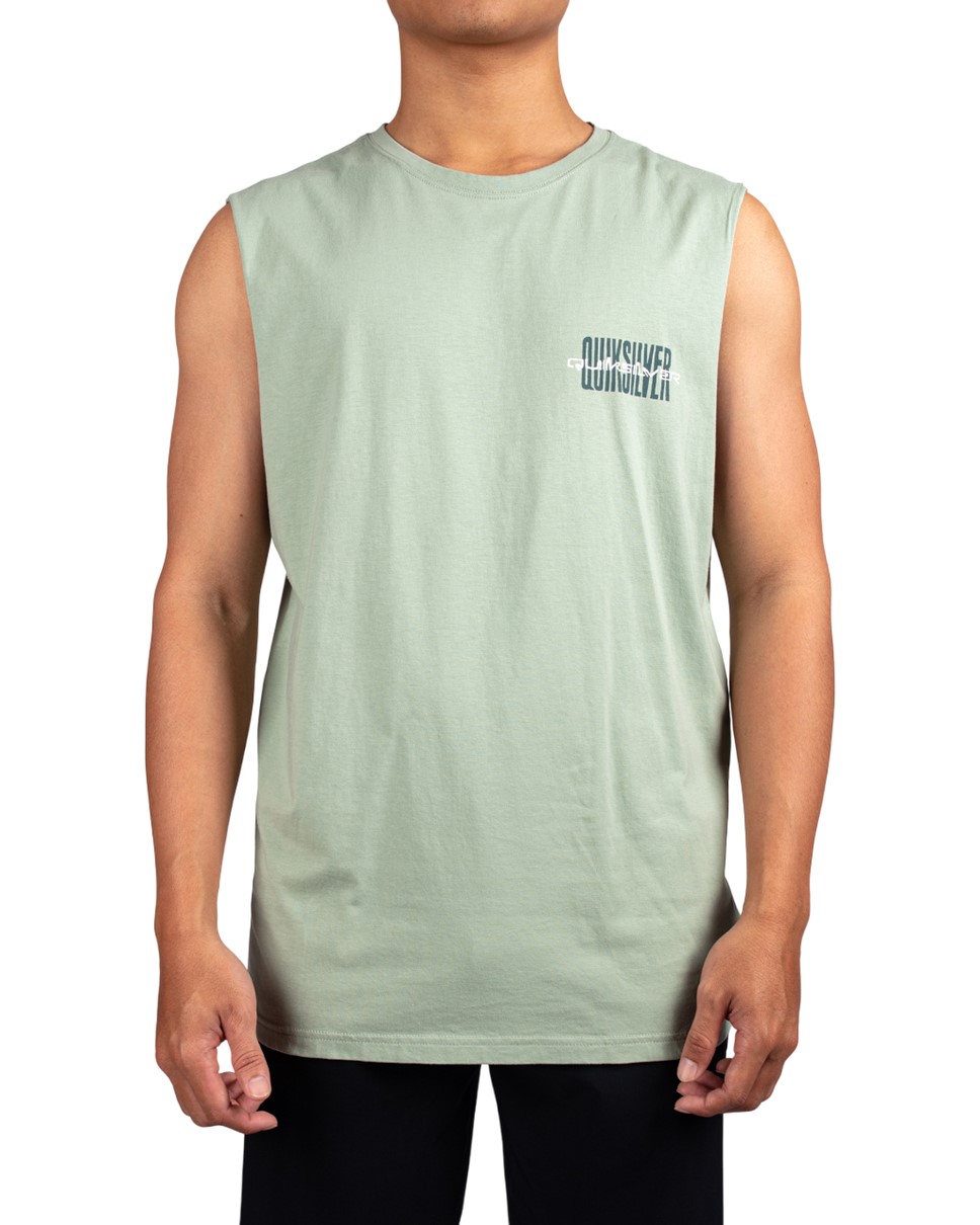 Mens Desert Trip Muscle Tank T-Shirt-Green