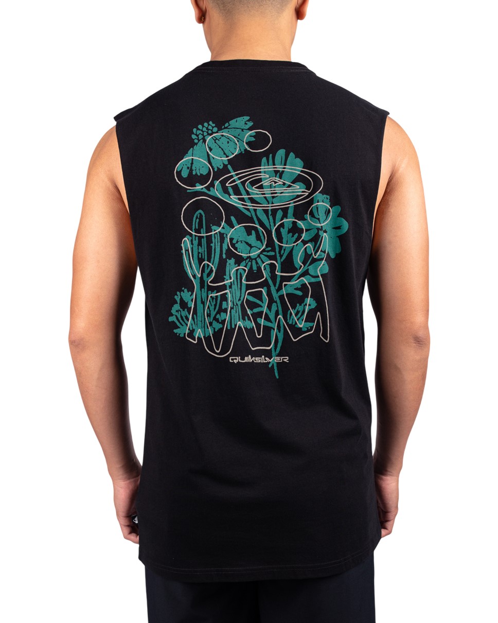 Mens Desert Trip Muscle Tank T-Shirt-Black