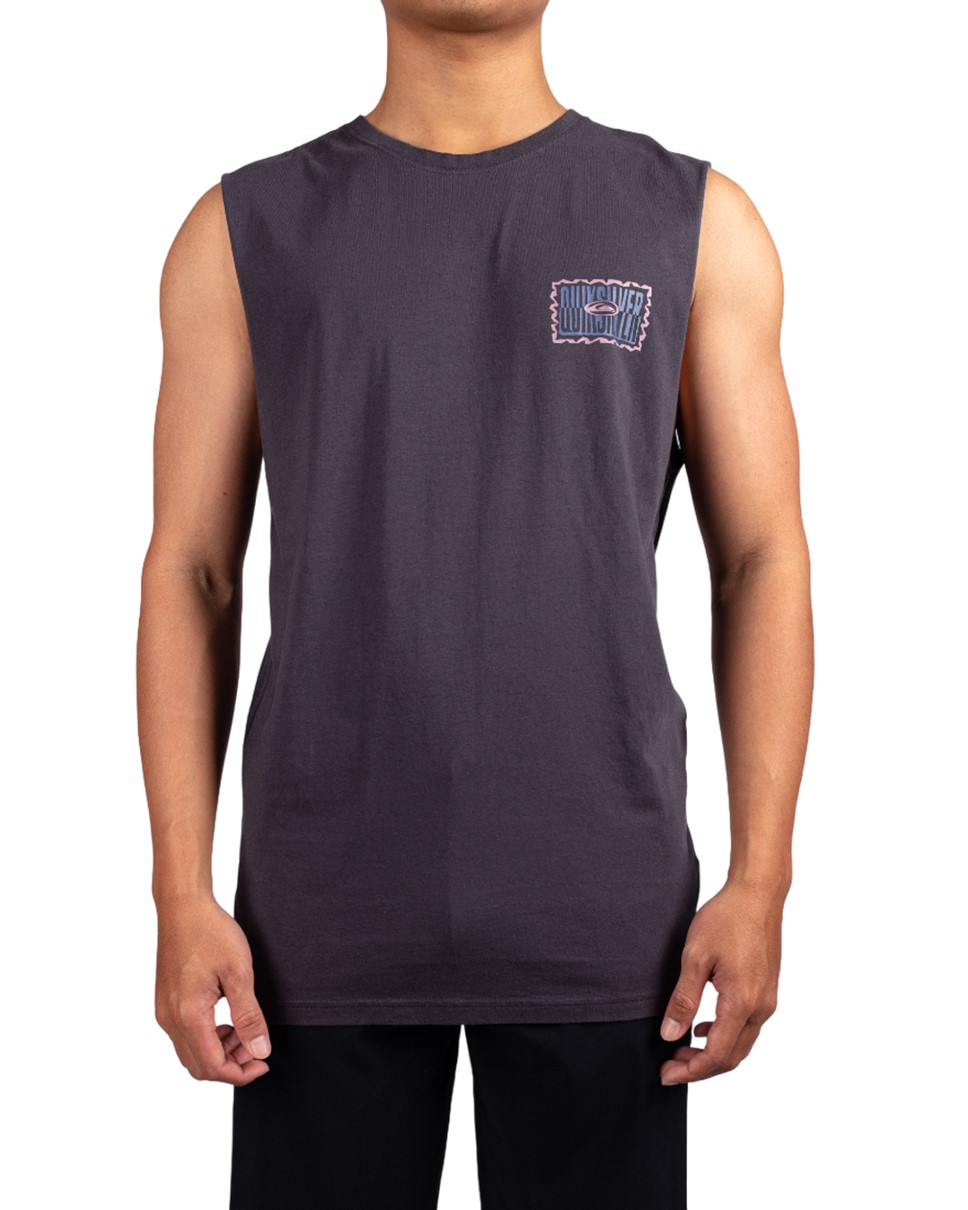 Mens Twisted Tides Muscle-Black