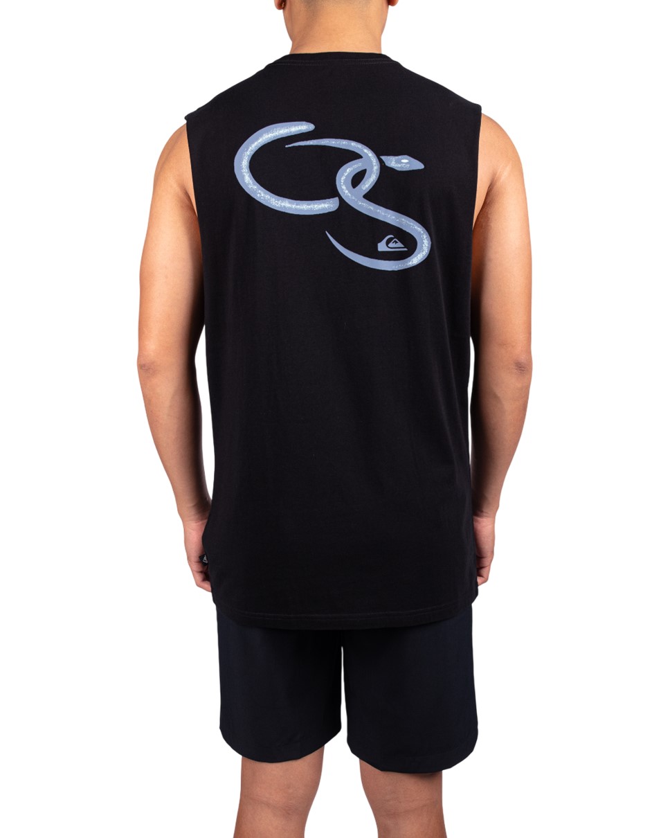 Mens Qs Snake Muscle-Black