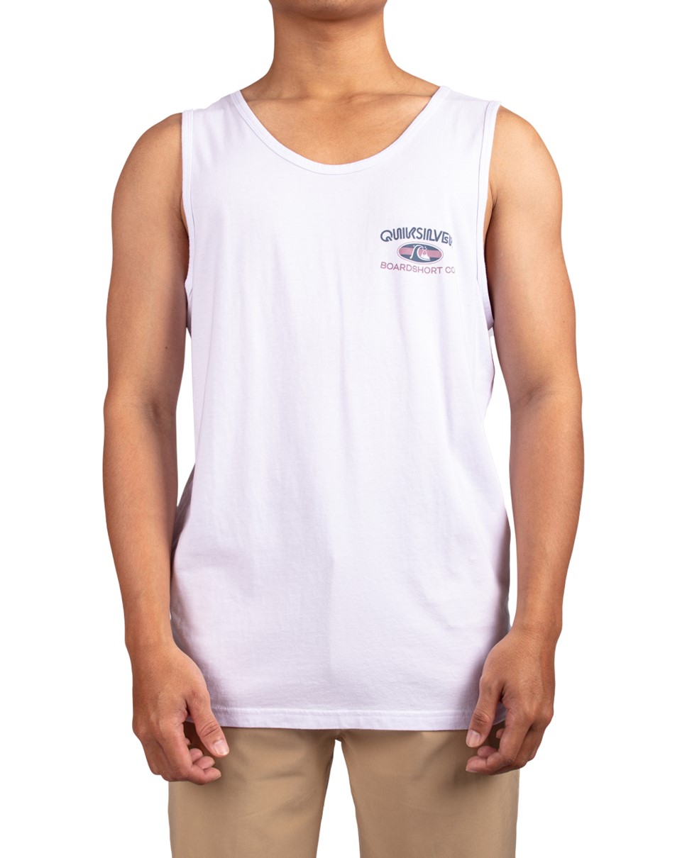 Mens Way Back Tank T-Shirt-White