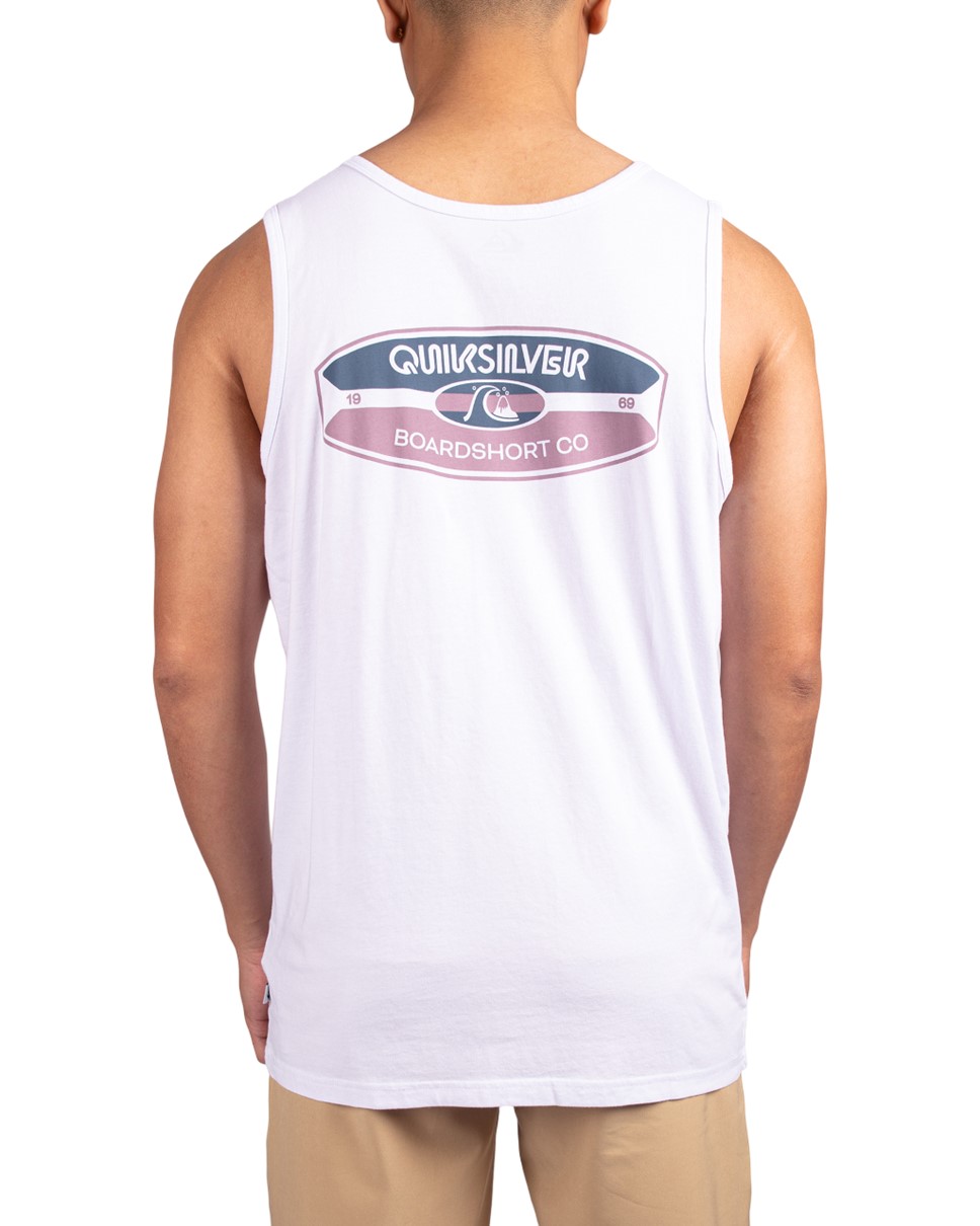 Mens Way Back Tank T-Shirt-White