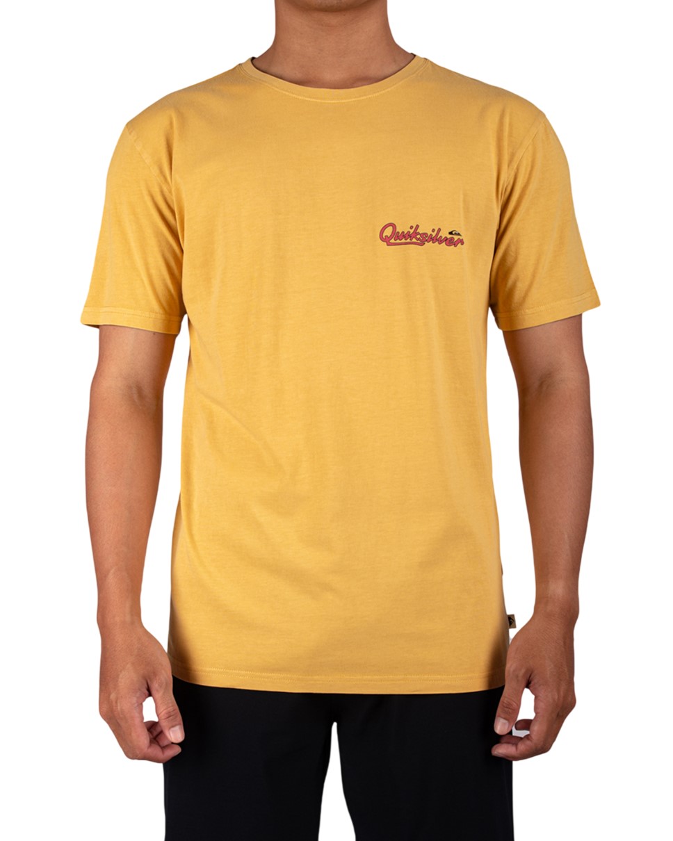 Mens Tropic Pastimes Short Sleeve-Yellow