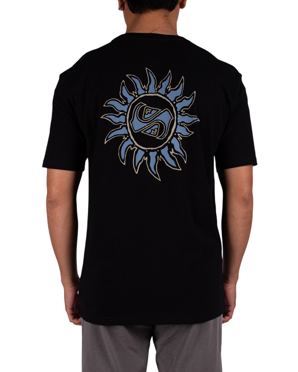 Mens Mirror Flares Short Sleeve-Black