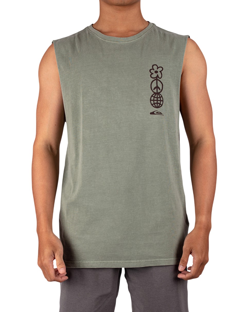 Mens Feel Good Vibe Muscle-Green