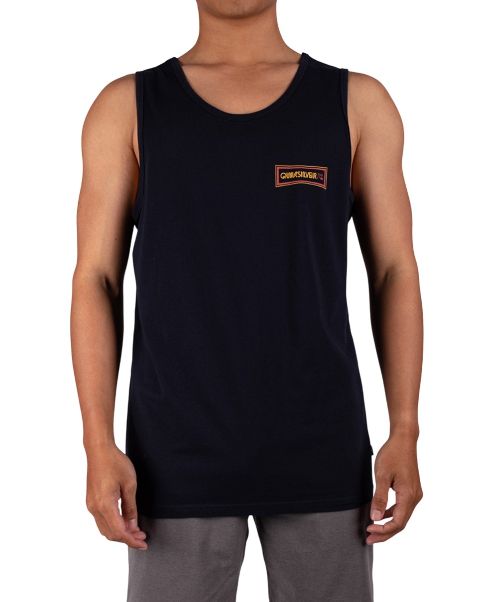 Mens Warped Tank-Black