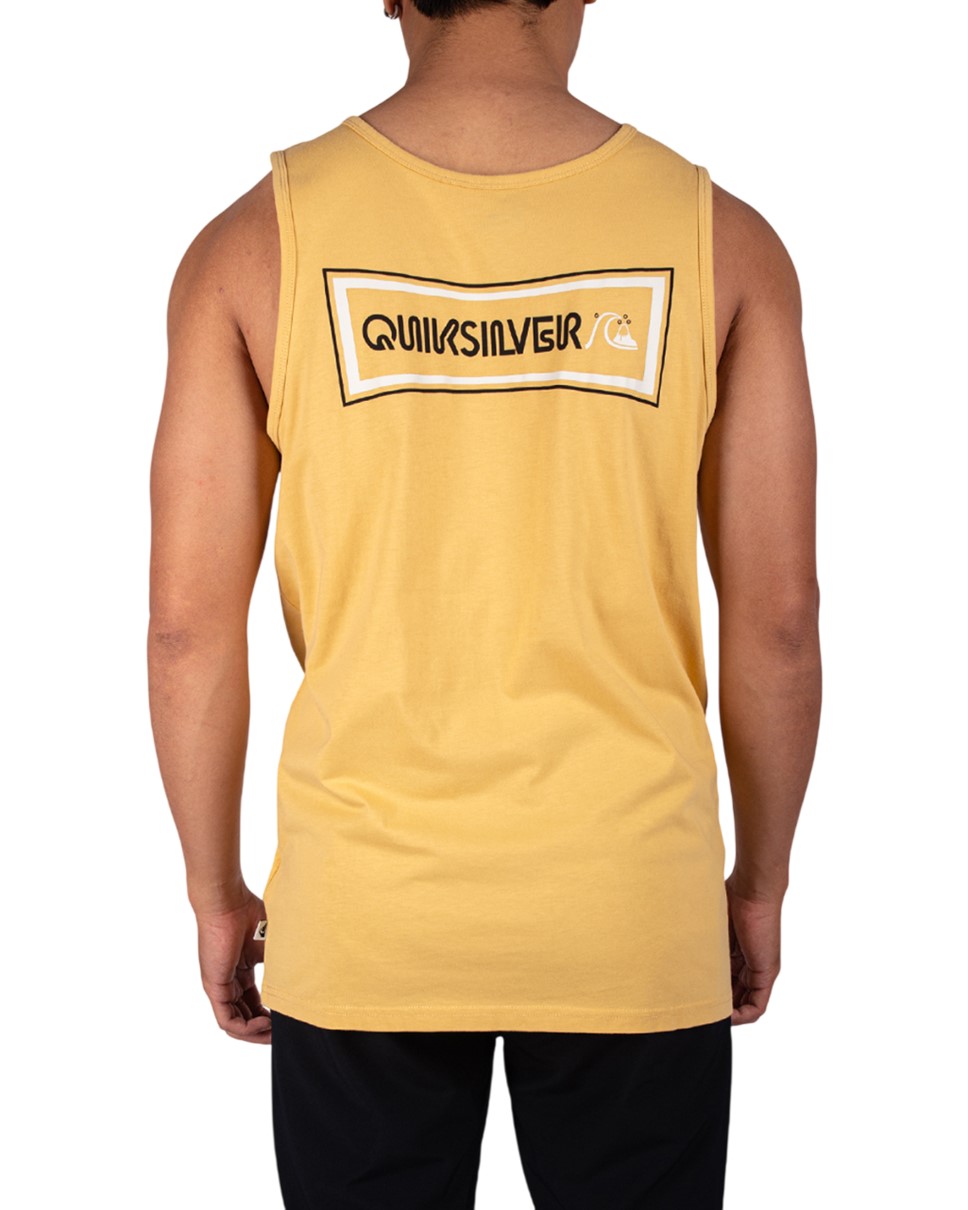 Mens Warped Tank-Yellow