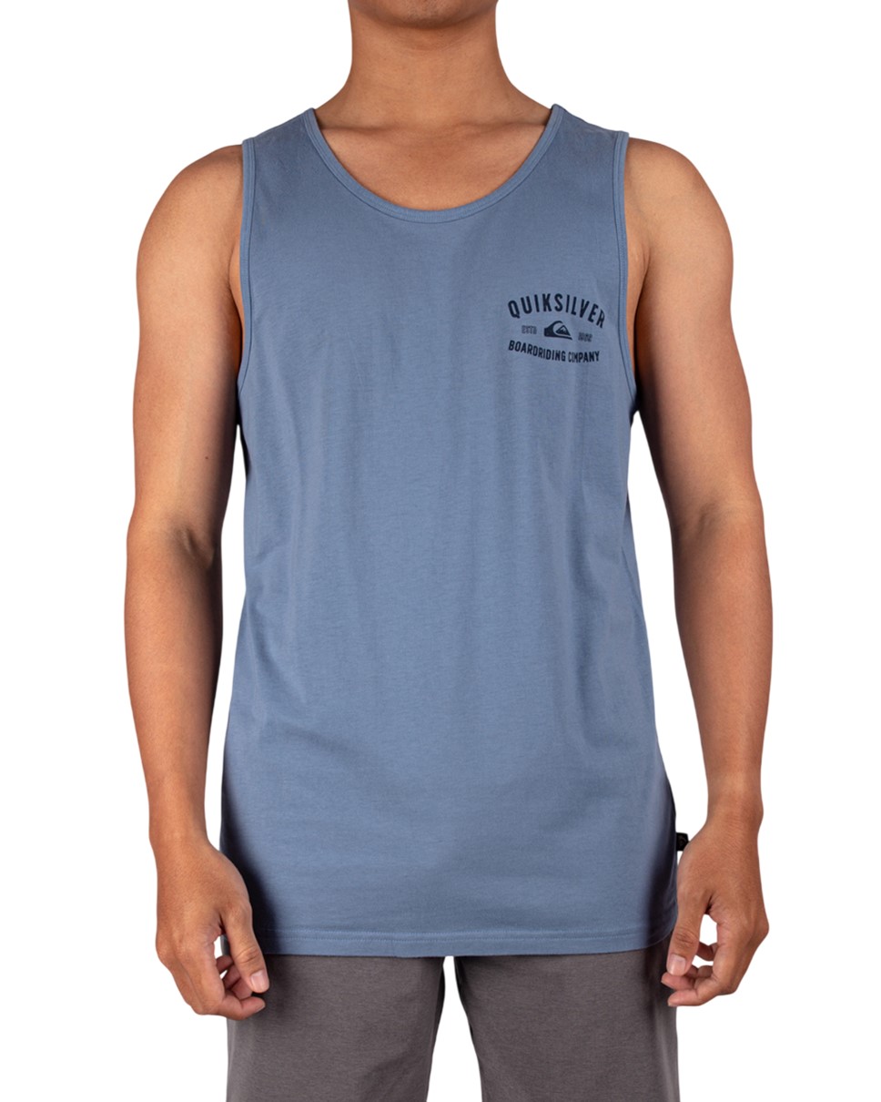 Mens Tail Fin Tank-Blue