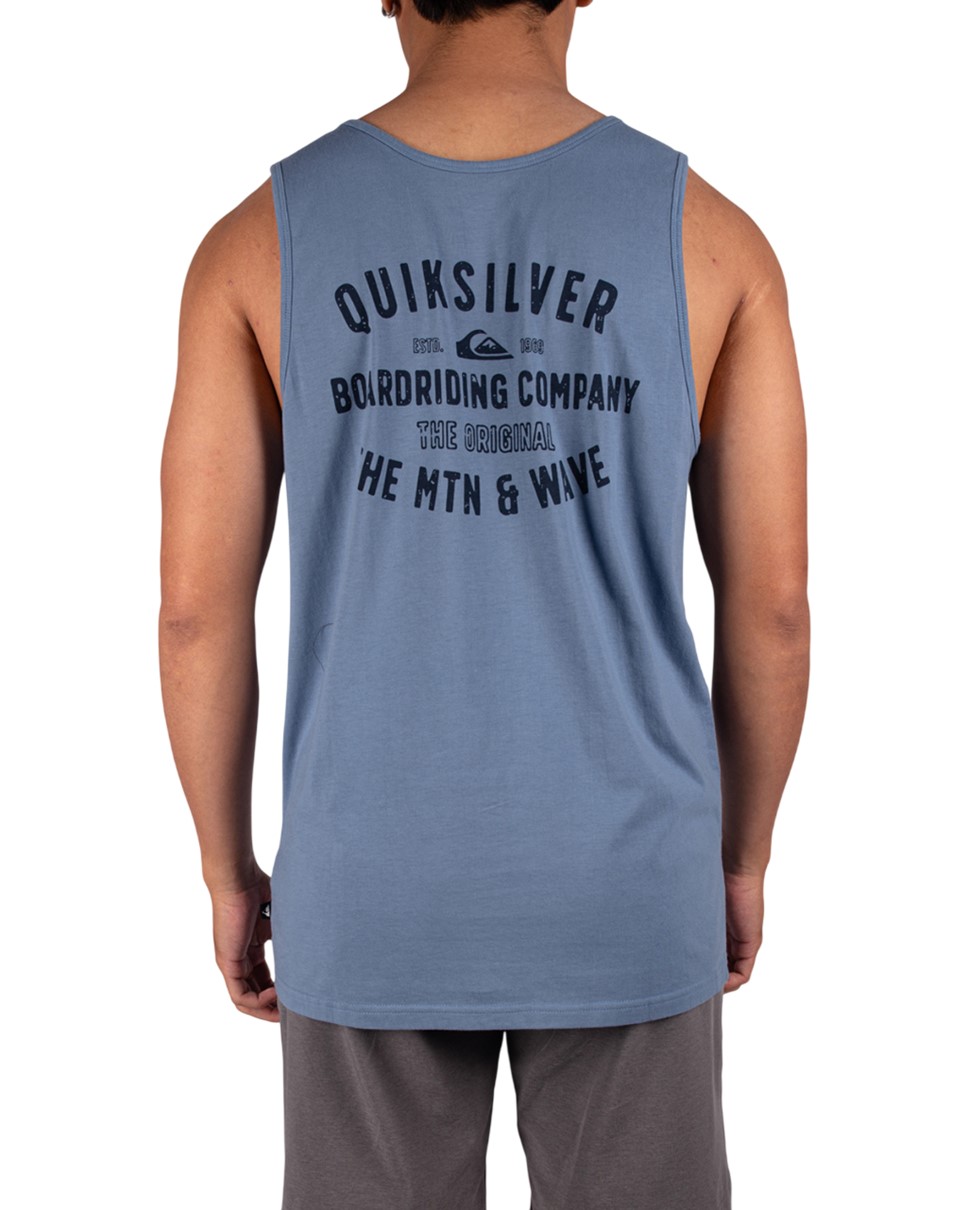 Mens Tail Fin Tank-Blue