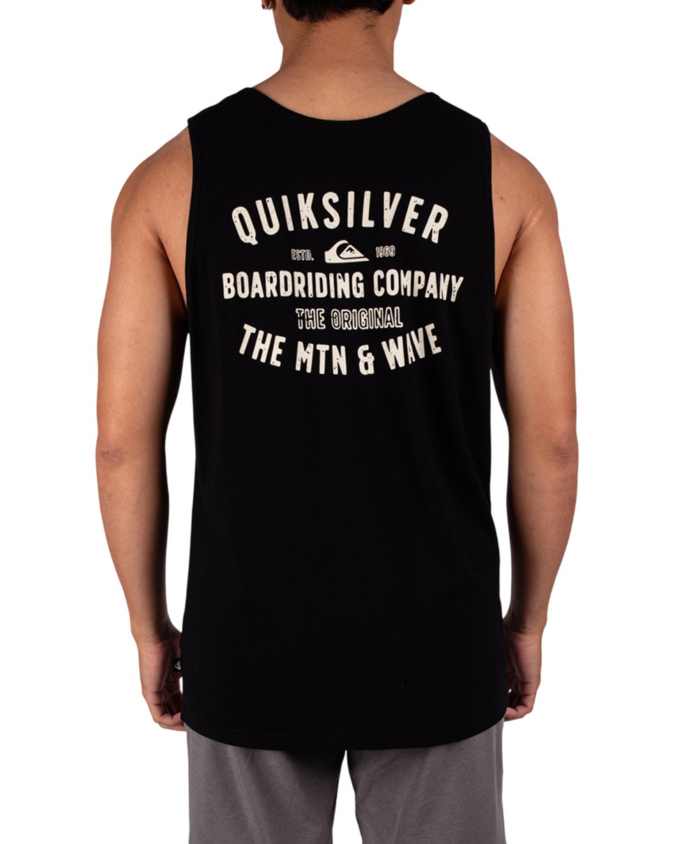 Mens Tail Fin Tank-Black