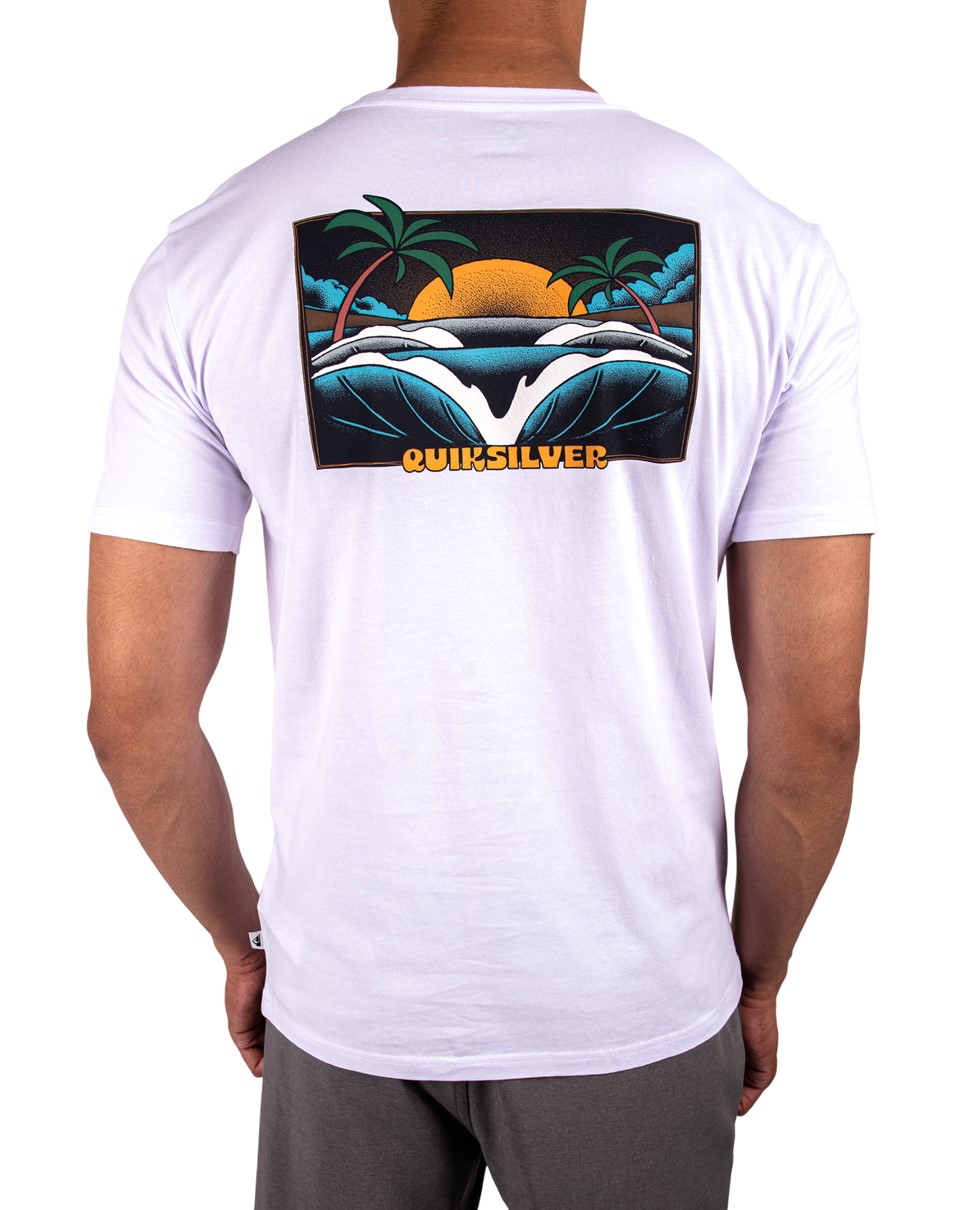 Mens Nocturnal Waves Short Sleeve-White