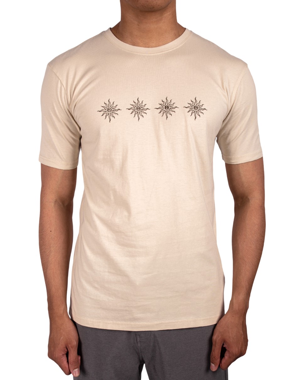 Mens Static Sun Short Sleeve-White