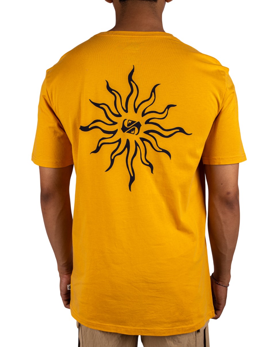 Mens Static Sun Short Sleeve-Yellow