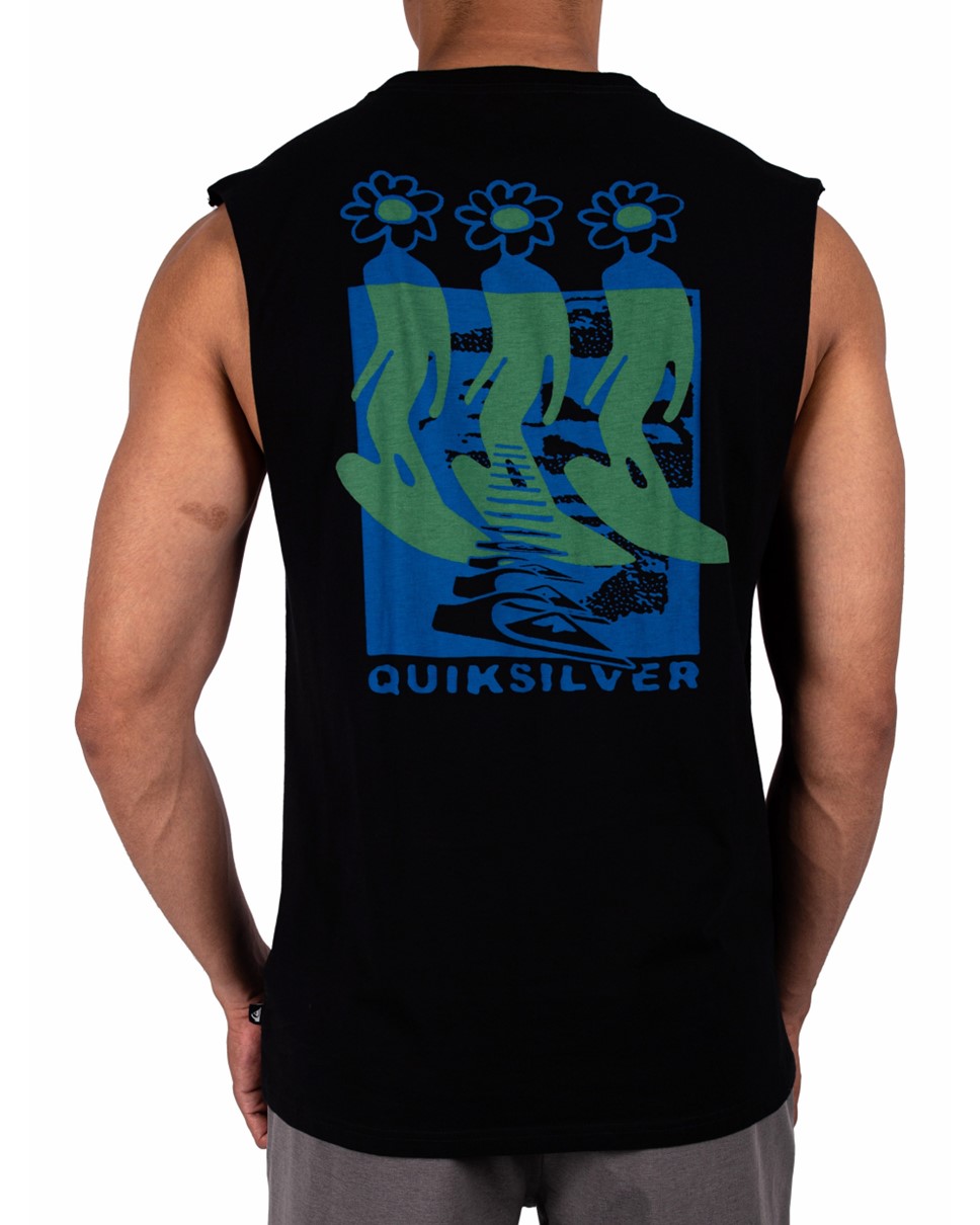 Mens Flo Surfer Muscle-Black