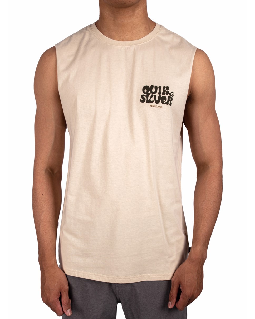 Mens Low Tide Muscle-White