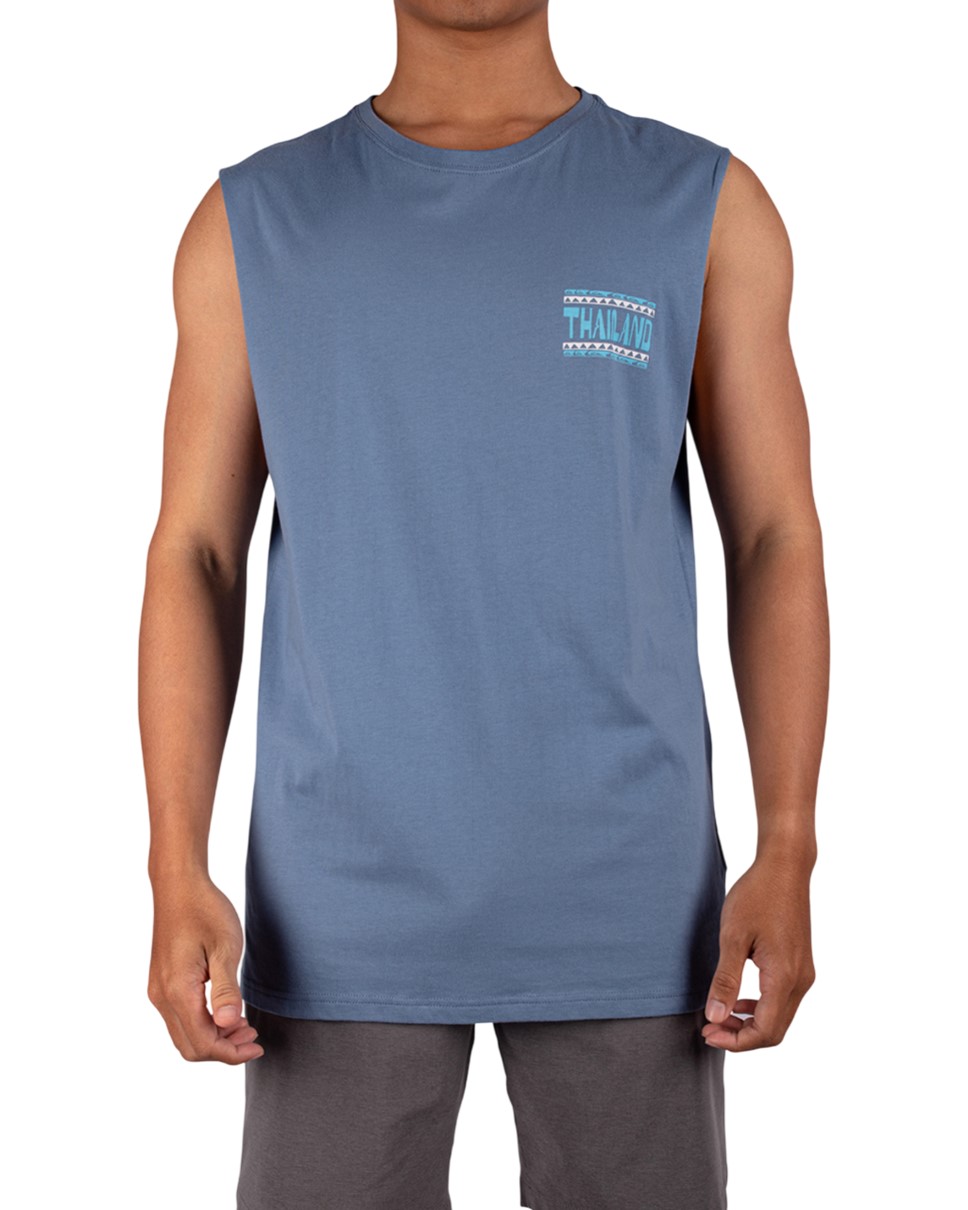 Mens As Thai Warped Frames Muscle-Blue