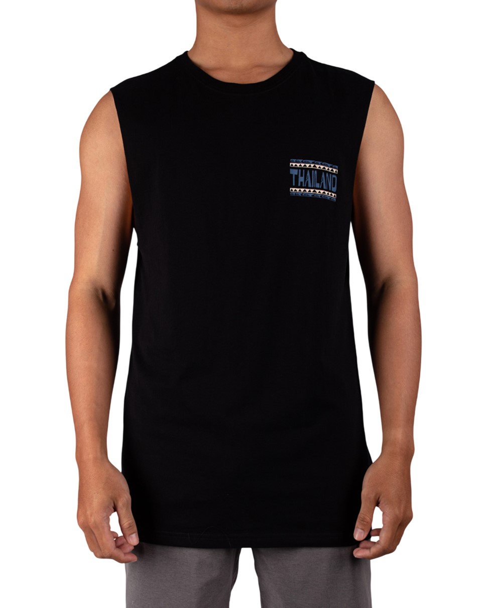 Mens As Thai Warped Frames Muscle-Black