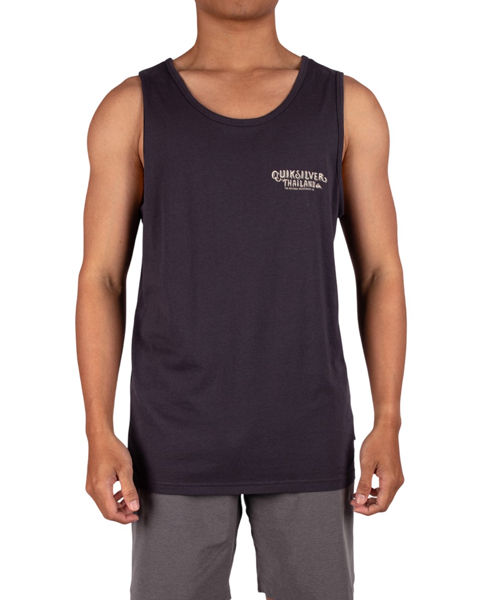 Mens As Thai Simple Lines Tank-Black