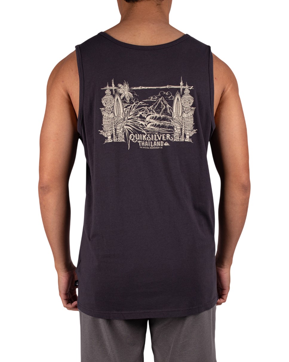 Mens As Thai Simple Lines Tank-Black