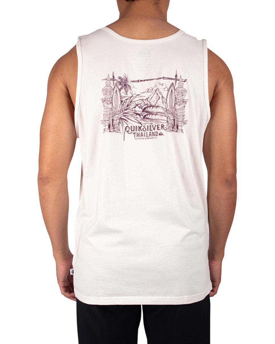 Mens As Thai Simple Lines Tank-White