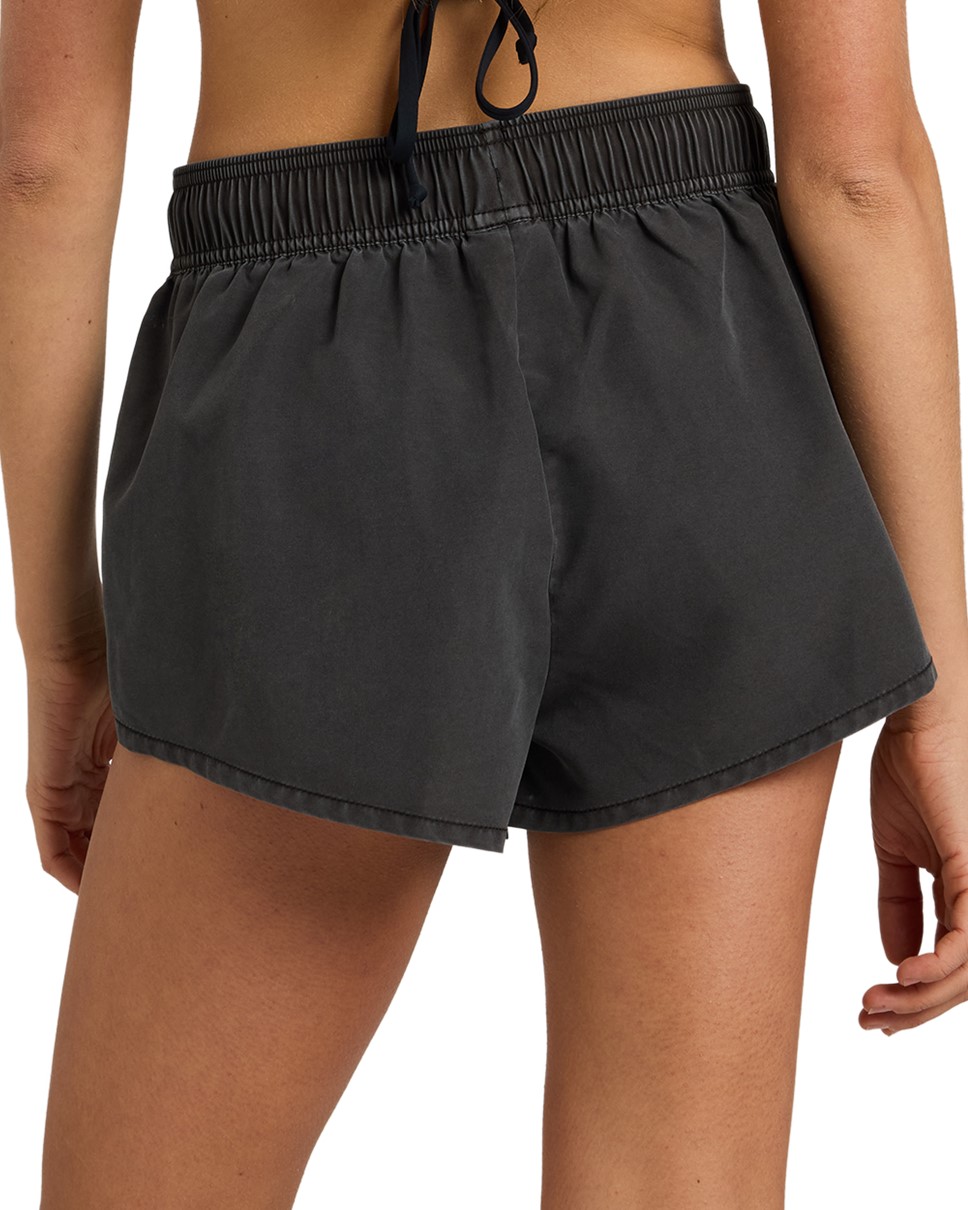 Womens No Bad Waves Solid Boardshorts (BLK)
