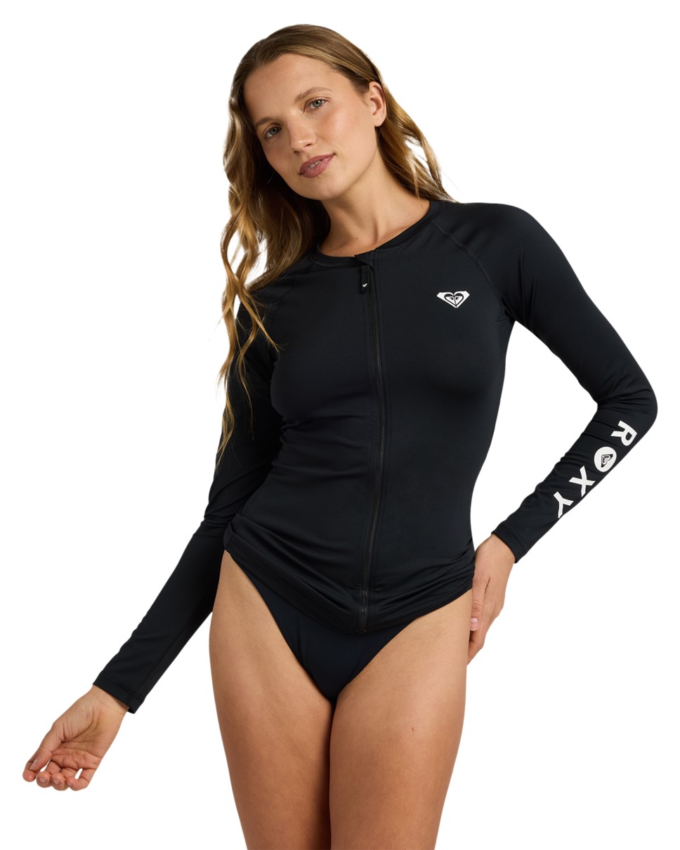 Womens Essentials Long Sleeve Zipped Rashguard (KVJ0)