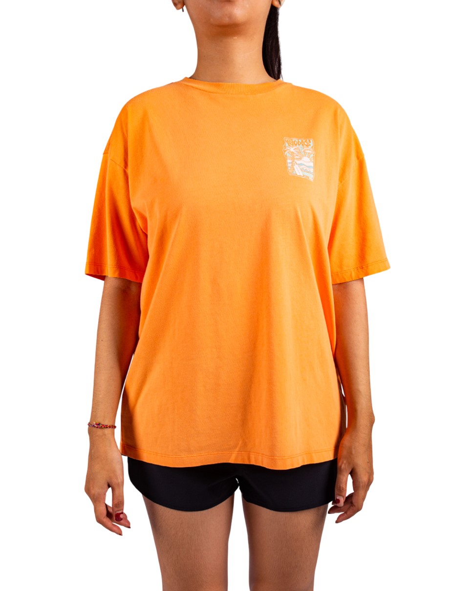 Womens Sunny Oversize T-Shirt-Orange