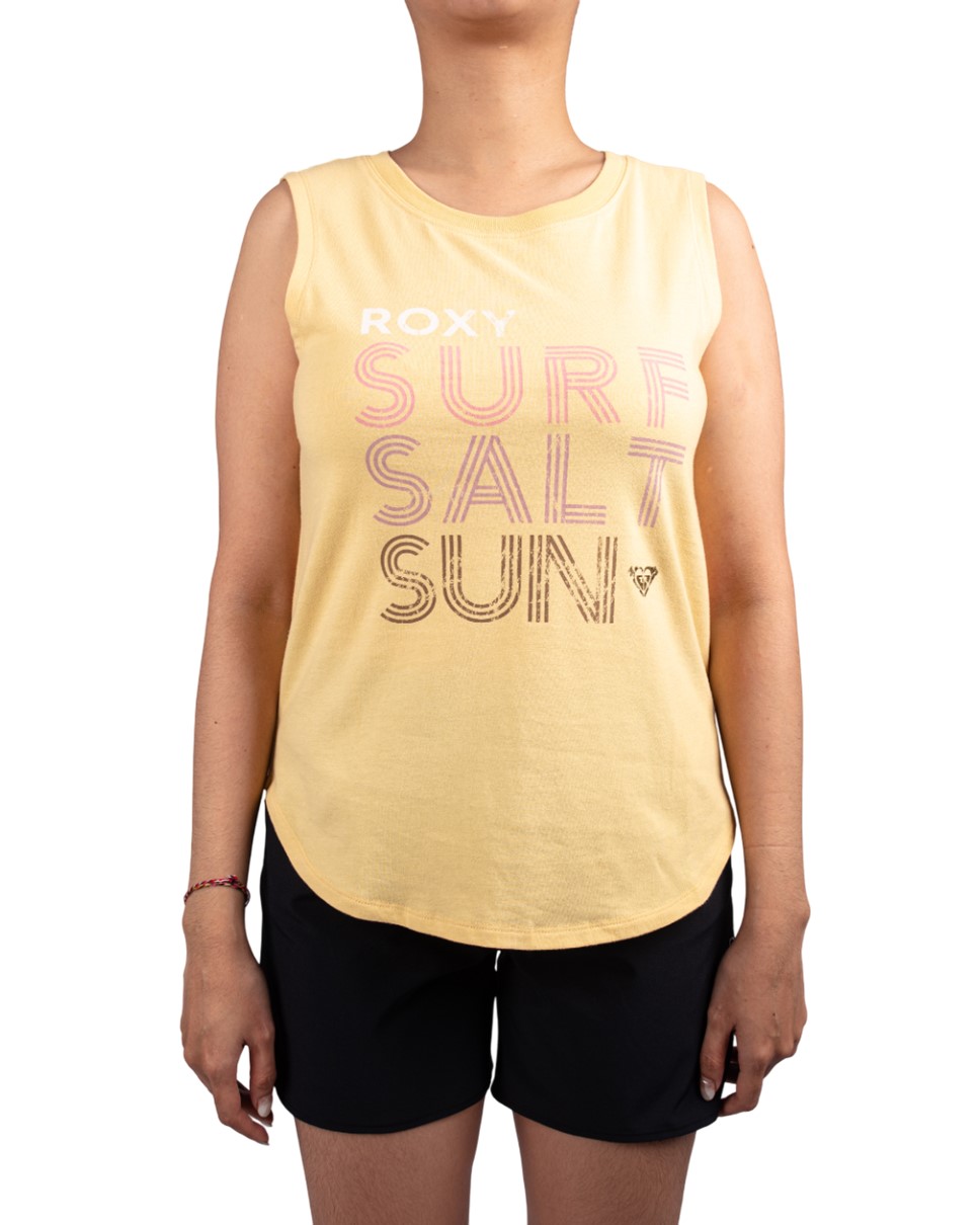 Womens Surf Salt Sun Muscle Tank Id-Yellow