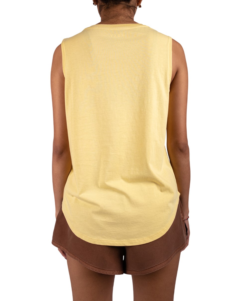 Womens Night Flower Tank -Yellow